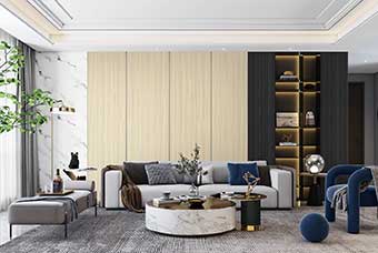 榆树轻奢风格-客厅