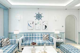 榆树地中海风格-客厅